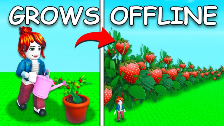 Grow a Garden Roblox - Garden Layout with Sprinklers